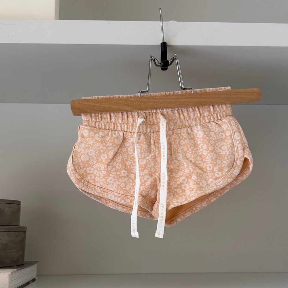 Jamie Kay Peach Floral Athletic Shorts
